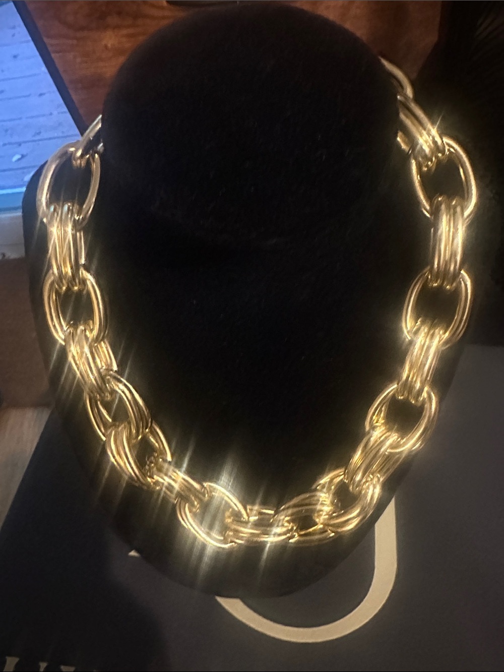 LSJ Gold-Filled Chunky Link 16in Necklace 2 in Ext